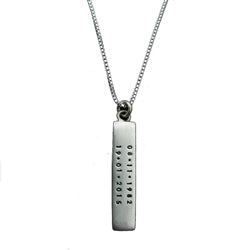 Personalized Vertical Nameplate Necklace - Luxe Design Jewellery