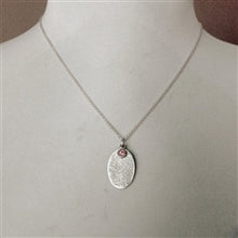 Load image into Gallery viewer, Flat Fingerprint and Birthstone Necklace - Luxe Design Jewellery
