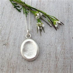 Solid Silver Fingerprint Impressions Necklace - Luxe Design Jewellery