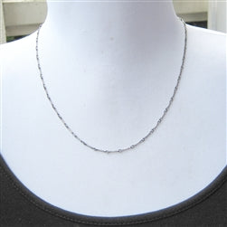 Sterling Silver Blackened Bar & Link Chain with Spring Ring Clasp - Luxe Design Jewellery
