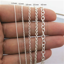 Load image into Gallery viewer, Sterling Silver 1mm Fine Cable Chain with Spring Ring Closure - Luxe Design Jewellery
