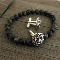 Ganesh Cuff Links in Sterling Silver - Luxe Design Jewellery