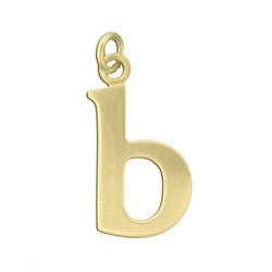 Gold Customizable Lowercase Letter 'b' Charm - Luxe Design Jewellery
