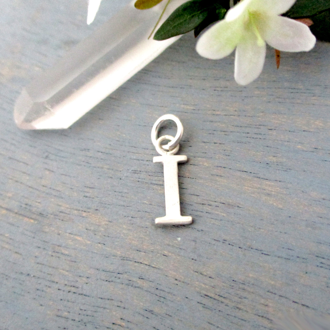 Capital Letter I Initial Charm in 14K Yellow, Rose or White Gold