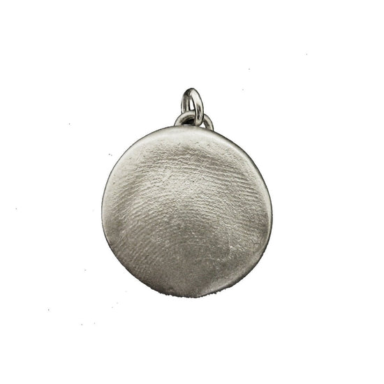 Men's Sterling Fingerprint Impression Pendant, Unisex Thumbprint Jewelry, Thumb Print Finger Print Necklace