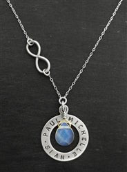 Sterling Silver Family Forever Personalized Names Infinity Necklace - Luxe Design Jewellery