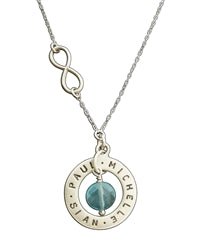 Sterling Silver Family Forever Personalized Names Infinity Necklace - Luxe Design Jewellery