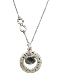 Sterling Silver Family Forever Personalized Names Infinity Necklace - Luxe Design Jewellery