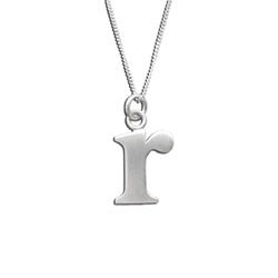 Sterling Silver Lowercase Letter 'r' Initital Charm