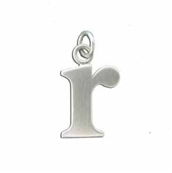 Sterling Silver Lowercase Letter 'r' Initital Charm