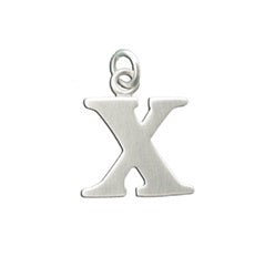 Sterling Silver Lowercase Letter 'x' Initital Charm
