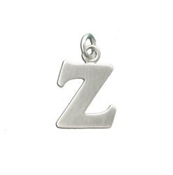 Sterling Silver Lowercase Letter 'z' Initital Charm
